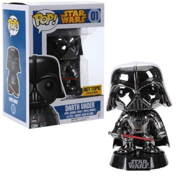 Darth Vader Star Wars Pop Hot Topic Exclusive Chrome Variant