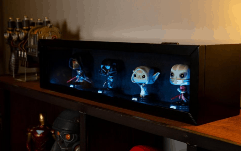 custom pop display case with led lights